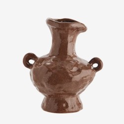Vase grès artisanal - Marron - médium