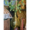 VASE BOUTEILLE EN VERRE - BONNE - H.37cm - VERT BULLE - NOORI