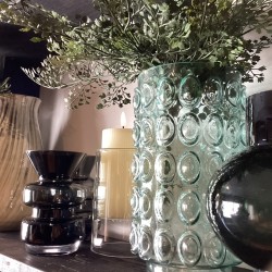 VASE BAL - VERRE BLEU CLAIR - D.14xH.23 cm - OPJET