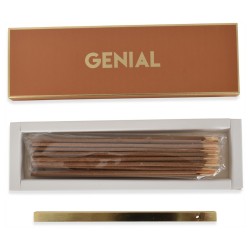 ENCENS BATONNETS GENIAL MARRON - AVEC SUPPORT- BOIS DE SENTAL CUIR - OPJET