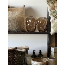 VASE BUBBLE MARRON - SMALL - D.15xH.19,7cm - OPJET