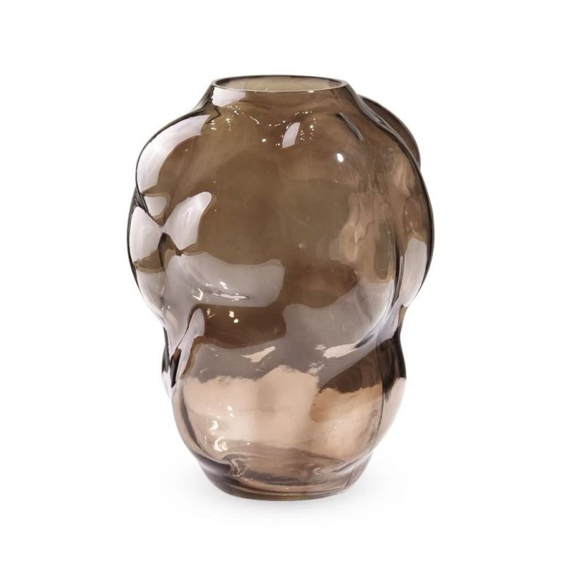 VASE BUBBLE MARRON - SMALL - D.15xH.19,7cm - OPJET