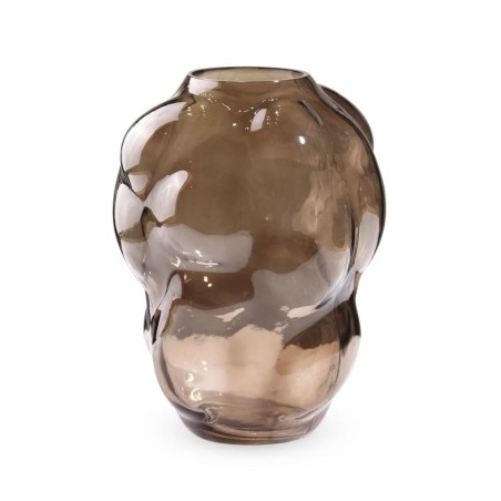 VASE BUBBLE MARRON - SMALL - D.15xH.19,7cm - OPJET