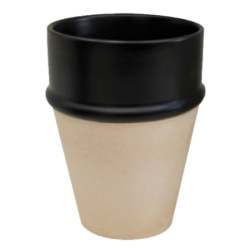 GOBELET WABI NOIR GRES - D.6,5xH.9,5 cm - OPJET