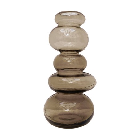 VASE ZEN TRANSPARENT MARRON - LARGE - L.11xH.23,5cm - OPJET