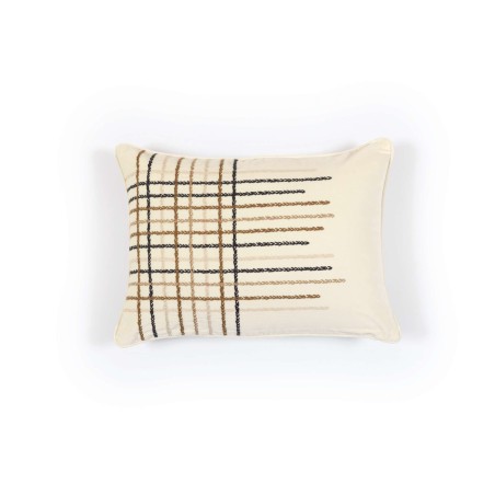 COUSSIN HENRY VELOURS BRODE - MERINGUE - 40x55 cm - ELITIS