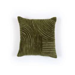 COUSSIN EDMOND LIERRE VERT - LIN & COTON BRODE - 50x50cm - ELITIS