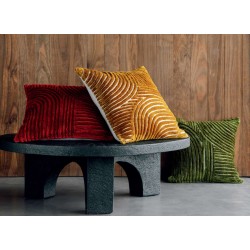 COUSSIN EDMOND LIERRE VERT - LIN & COTON BRODE - 50x50cm - ELITIS