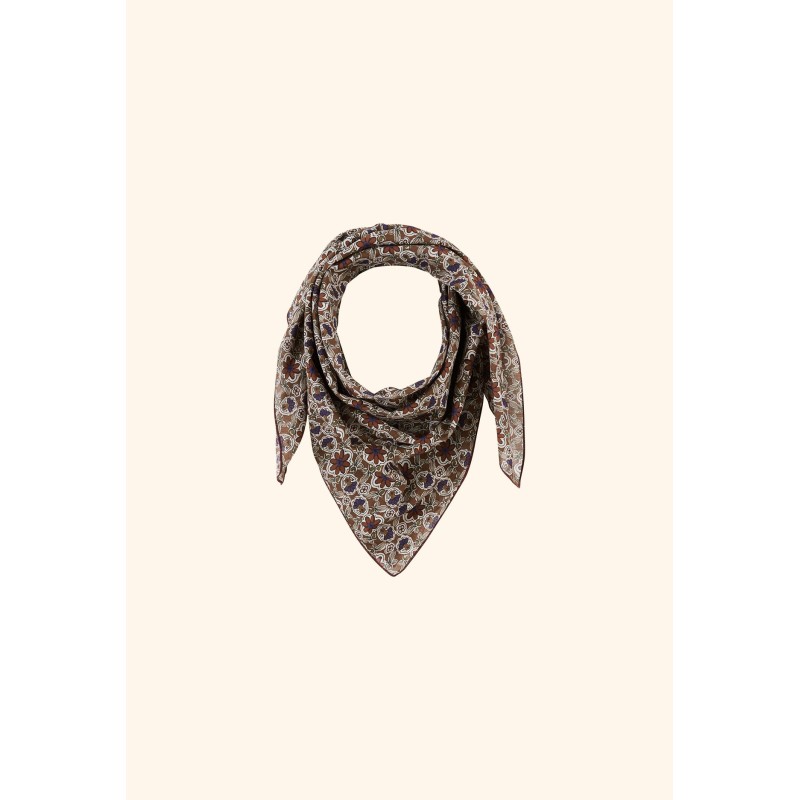 PETIT FOULARD - BIJOU RUBIS - 60x60cm - GABRIELLE